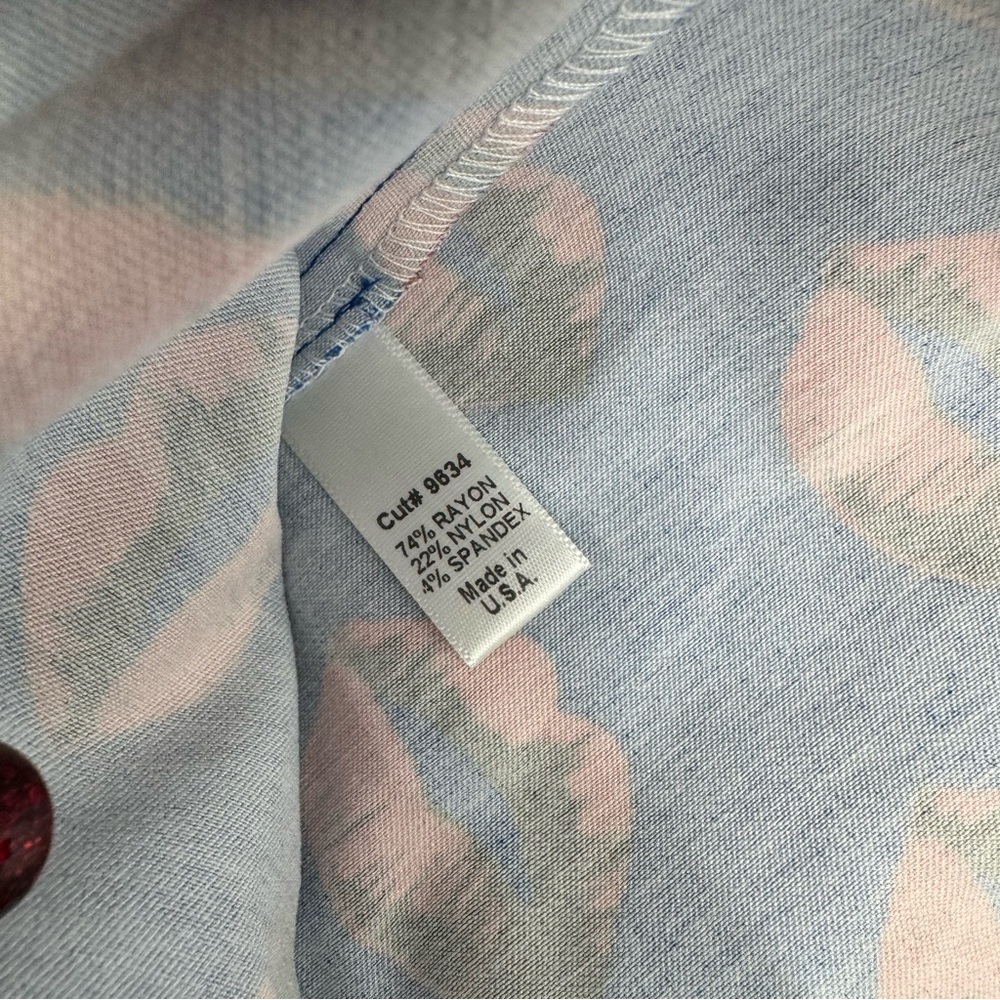 Nasty Gal Blue Lip Print Skinny Pants Y2K Made in USA XXS - Picture 7 of 9